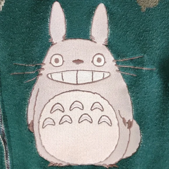 Studio Ghibil My Neighbor Totoro Allover Print Zippered Women's Sweater - Picture 3 of 7